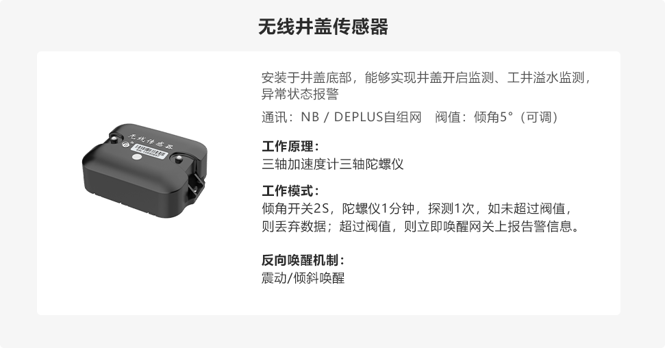 无线井盖传感器